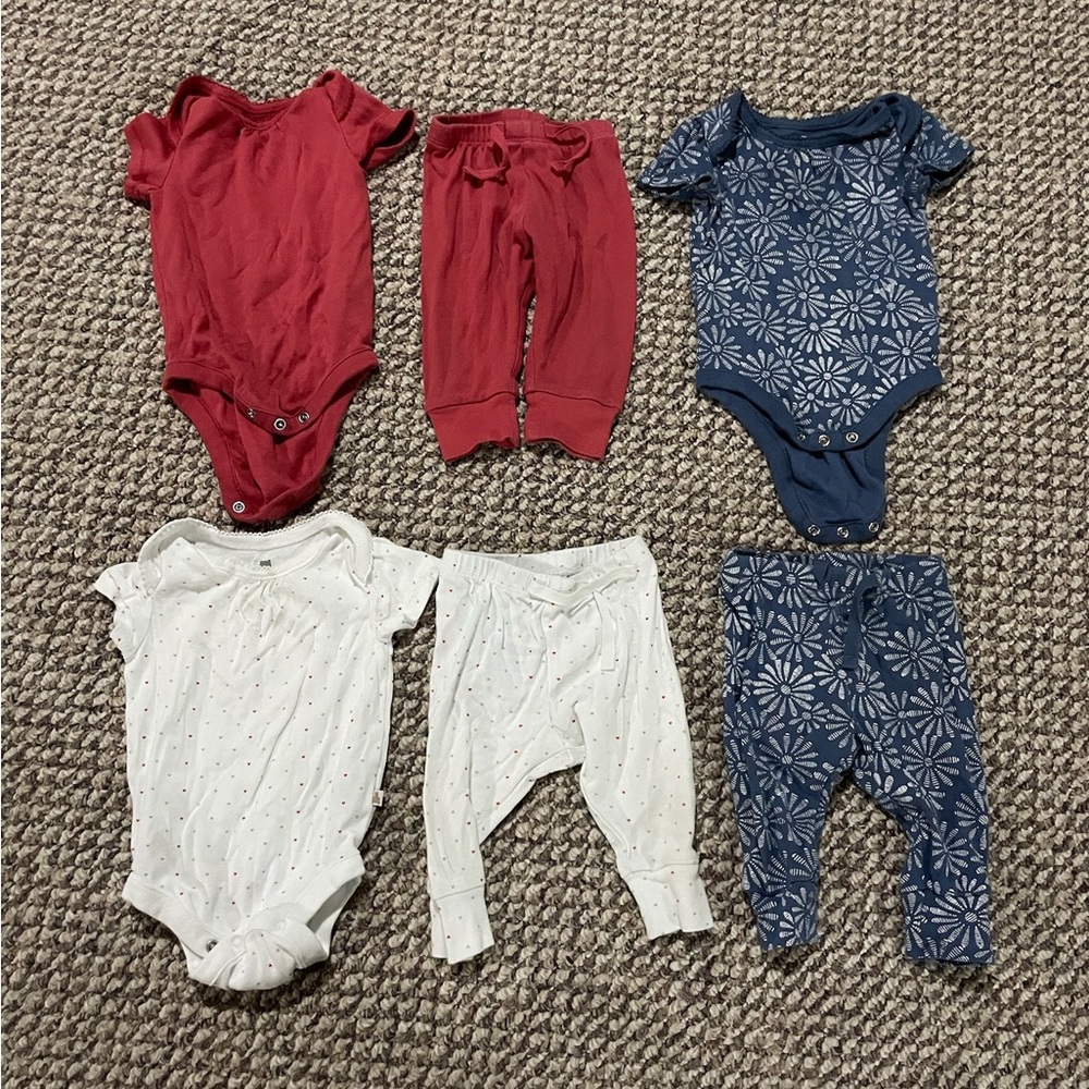 3 baby gap girl outfits - 3 - 6 months